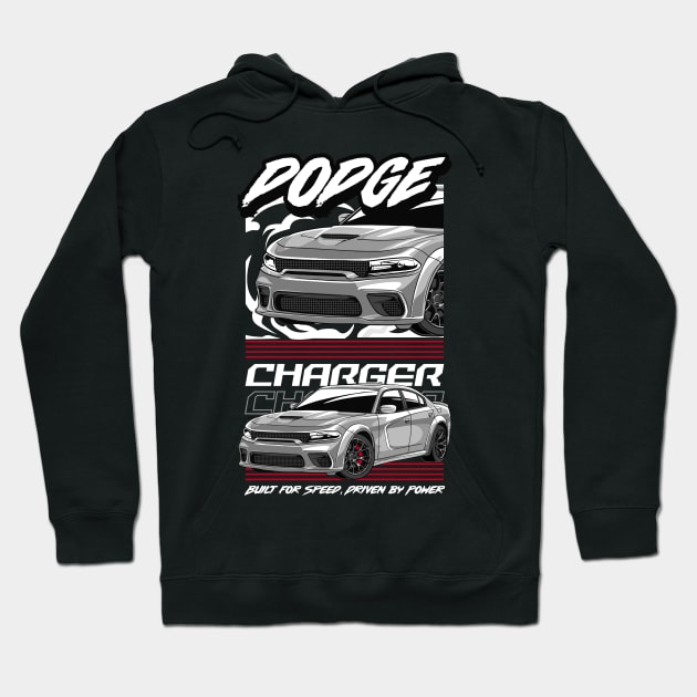 American Charger SRT Hellcat Car Hoodie by milatees